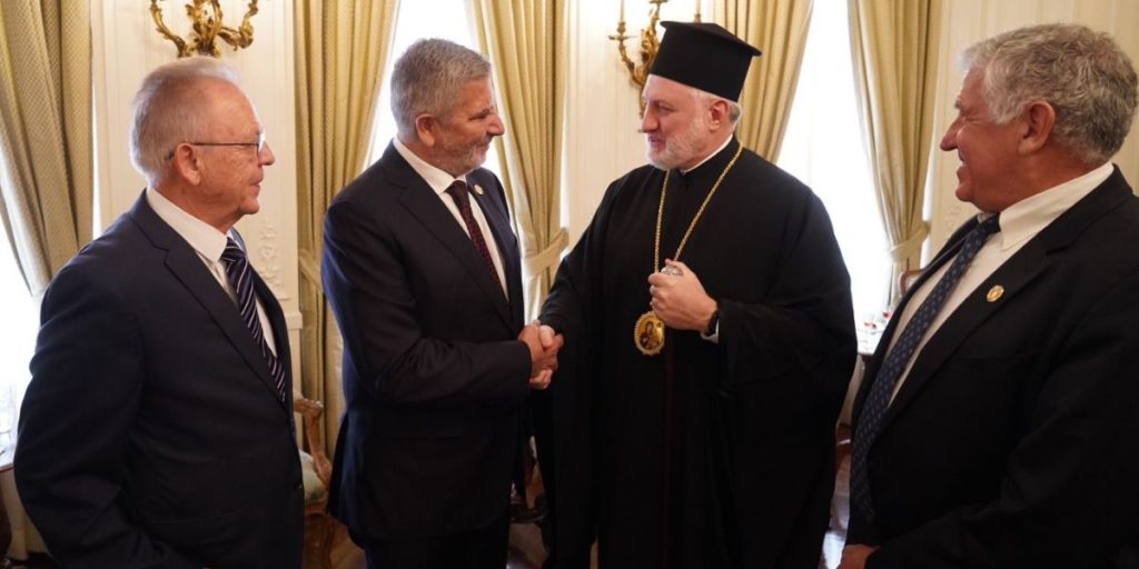 Archbishop Elpidophoros Welcomes Dr. George Patoulis, President of the Athens Medical Association, to the Archdiocese