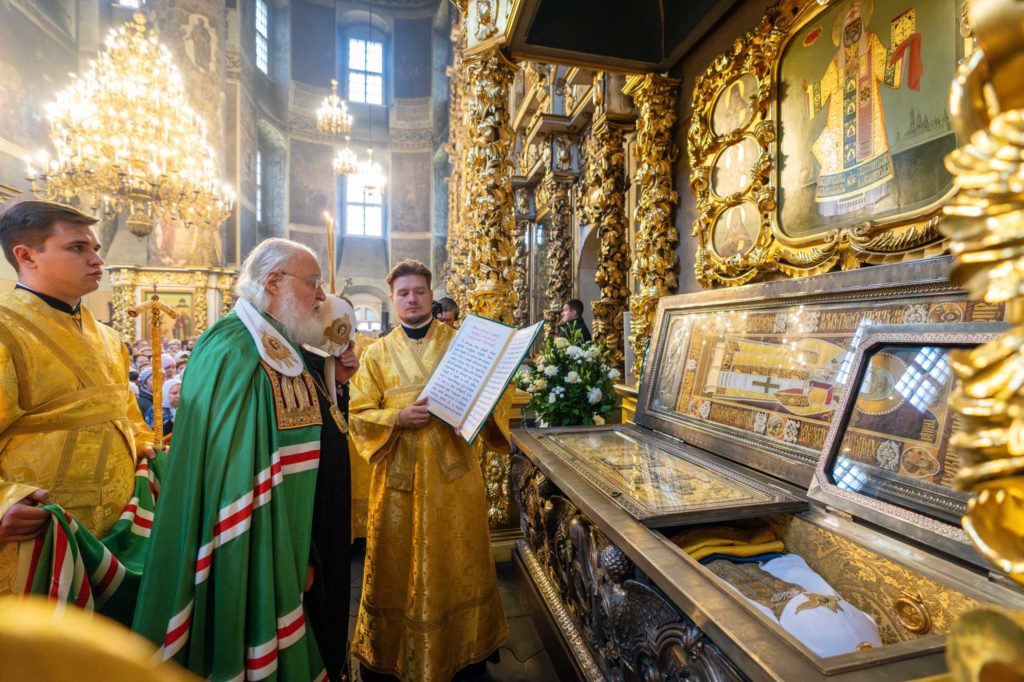 Патриаршая проповедь в день памяти святителя Тихона, Патриарха Московского и всея России, после Литургии в Донском ставропигиальном монастыре г. Москвы