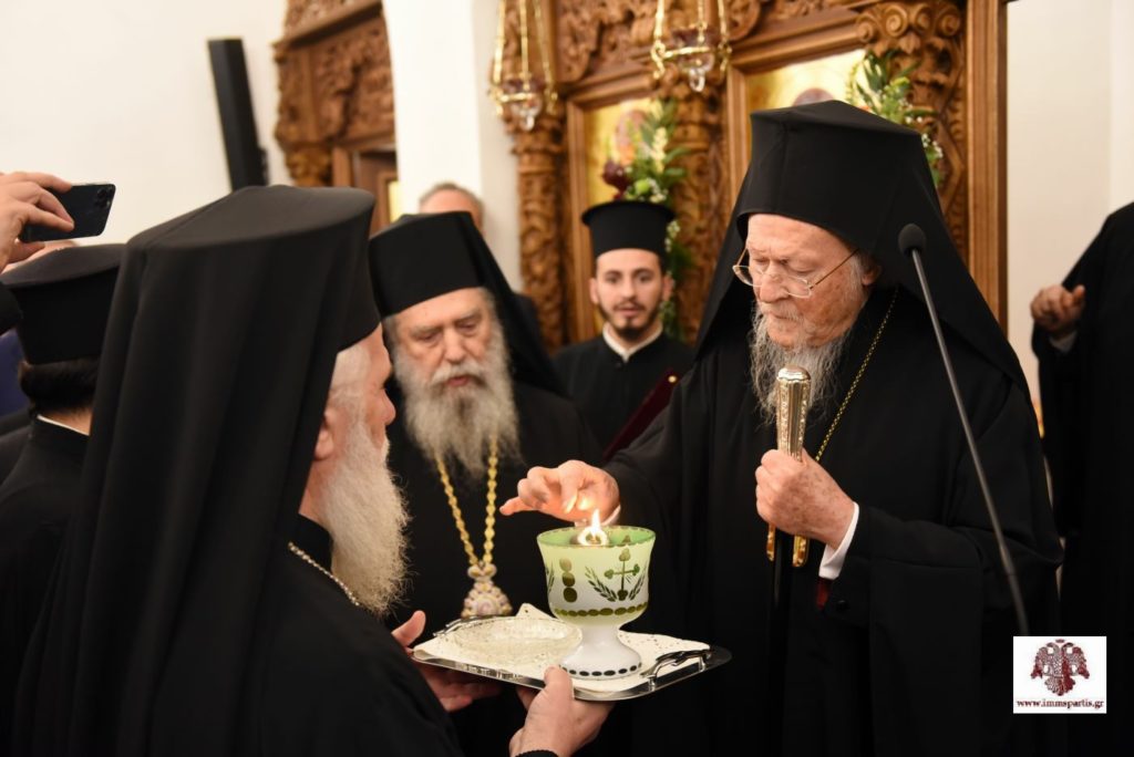 Ο Οικουμενικός Πατριάρχης στον νεόδμητο Ναό του Αγίου Ανανίου στη Σπάρτη