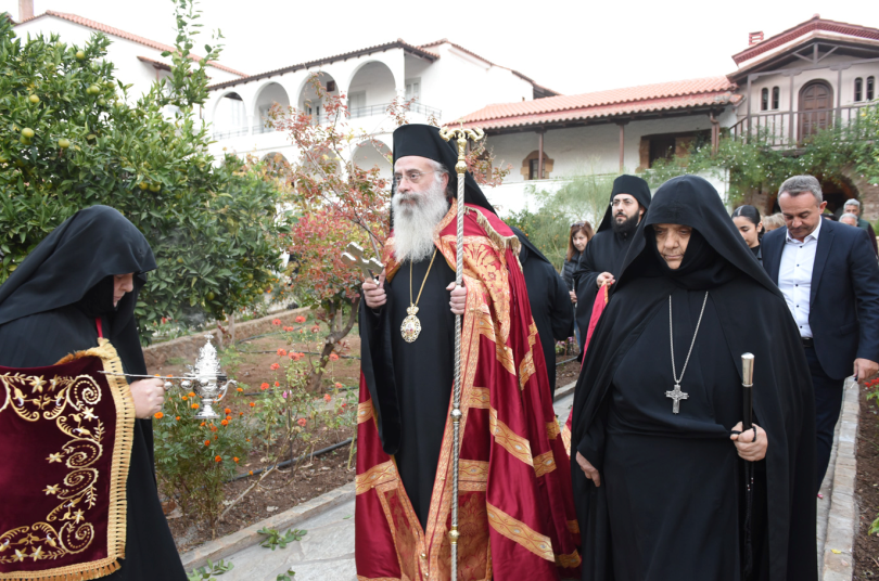 Ο Μητροπολίτης Μαντινείας στην Ι. Μονή Μεταμορφώσεως του Σωτήρος Λουκούς