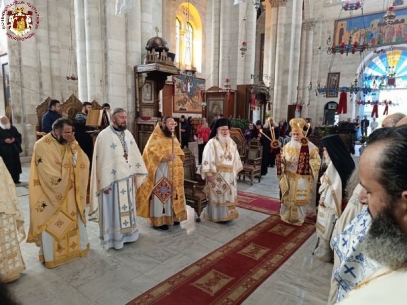 The feast of the Holy  Hieromartyr Philoumenos of the Holy Sepulchre Brotherhood