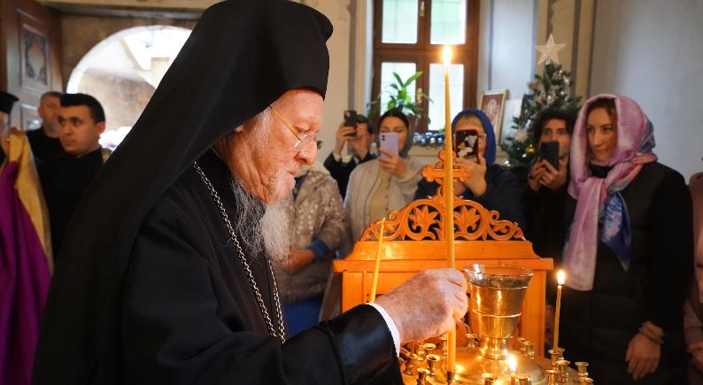 Patriarchal Horostasia at the celebrating Church of Saint Alypius in Antalya, on the 180th anniversary of its construction